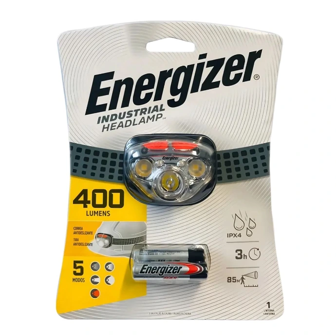 [ELE25] Linterna Vincha Energizer HL 3 AAA 3 Led 400 Lumens + Pilas