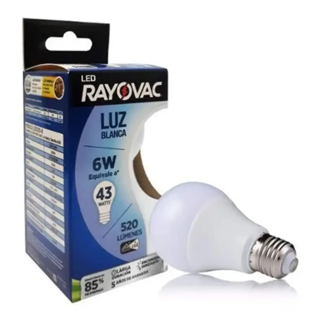 [R49] Lámpara Rayovac 6w Led E27 Luz Fria