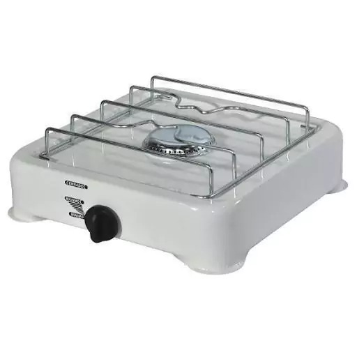 [BR31E] Anafe Brogas 1 Hornalla Eco Gas Envasado Blanco