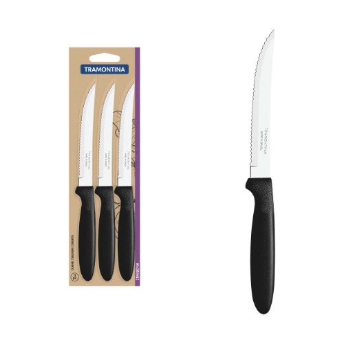 [360305] Set de Cuchillos de Asado Tramontina Ipanema 5" x3 Negro