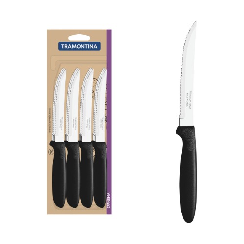 [360905] Set de Cuchillos de Asado Tramontina Ipanema 5" x12 Negro