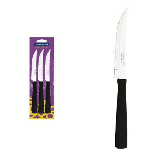 [231603] Cuchillo Tramontina New kolor Negro x 3 unidades