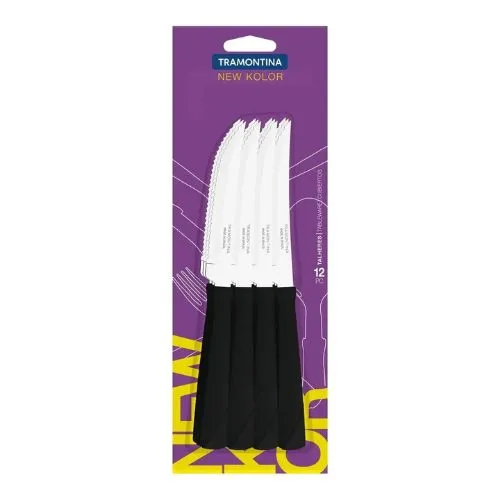 [23160] Cuchillo Tramontina New Kolor  Negro x 12 unidades