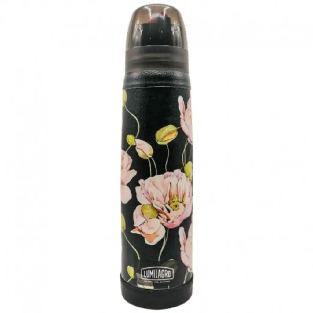 [L376F] Termo Lumilagro Luminox 1 Litro Forrado Flor