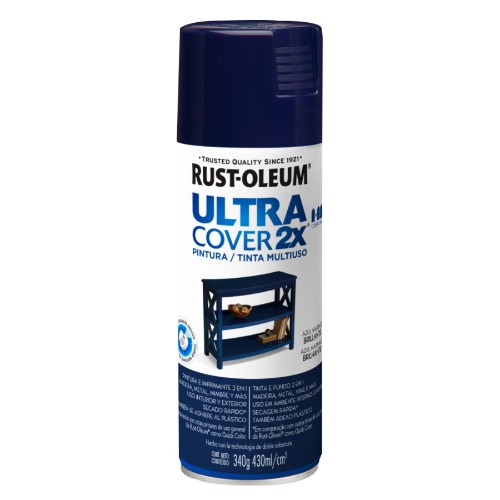 [R62168] Rust Oleum Ultra Cover 2x Azul Marino Brillante 340g