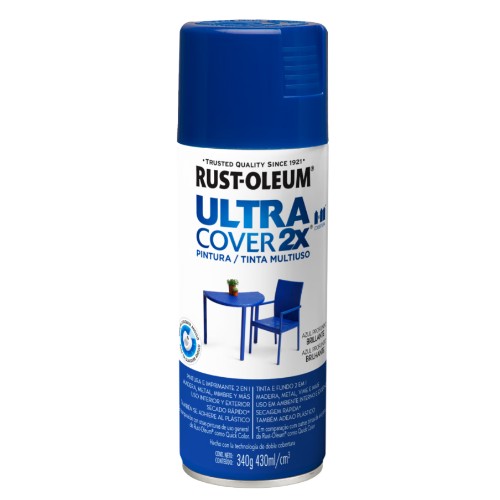 [R62165] Rust Oleum Ultra Cover 2x Azul Profundo Brillante 340g