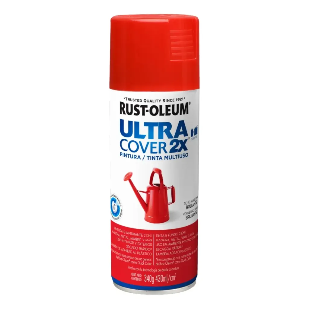 [R62151] Rust Oleum Ultra Cover 2x Rojo Manzana Brillante 340g