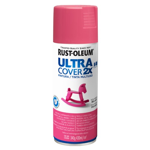 [R62160] Rust Oleum Ultra Cover 2x Rosa Intenso Brillante 340g