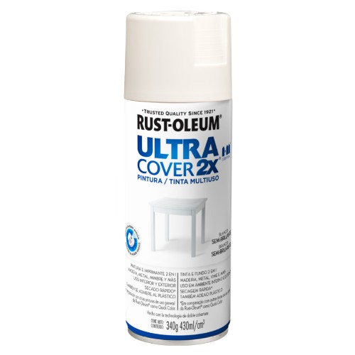 [R62155] Rust Oleum Ultra Cover 2x Blanco Semi- Brillante 340g