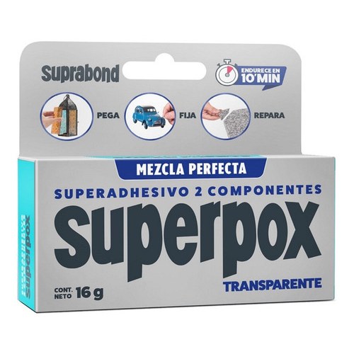 [ER66] Adhesivo Epoxi Suprabond Superpox Transparente 16 g