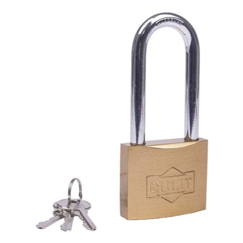 [ER198] Candado Bulit Hierro Dorado 30 mm Arco Largo