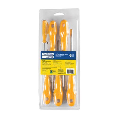[D6506] Juego de Destornilladores Tramontina Master Yellow 6 Piezas