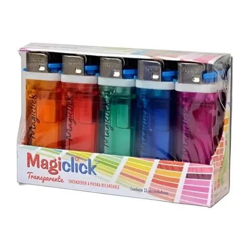 [FL41] Encendedor Magiclick Recargable Transparente