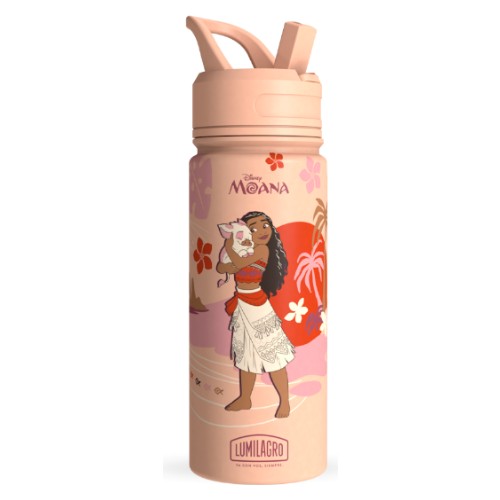 [L28] Botella Térmica Lumilagro 530 ml Moana Tapón Rebatible