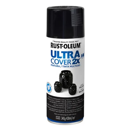 [R62097] Aerosol Rust-Oleum Ultra Cover 2X Negro Brillante 340 g (R62097)
