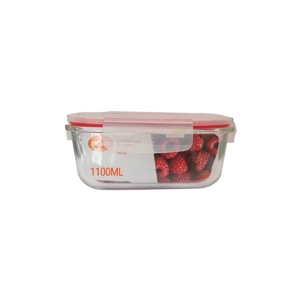 Contenedor de Vidrio Cuadrado 1100 ml Make