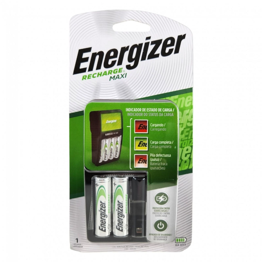 Cargador Energizer con 2 pilas Maxi